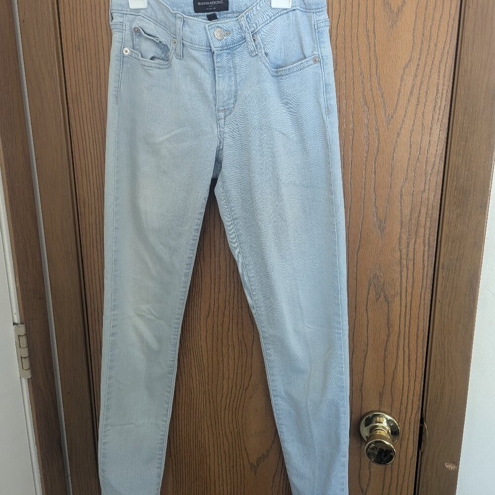 Banana Republic Skinny Fit LIght Wash Denim Blue Jeans-Women's 25/0